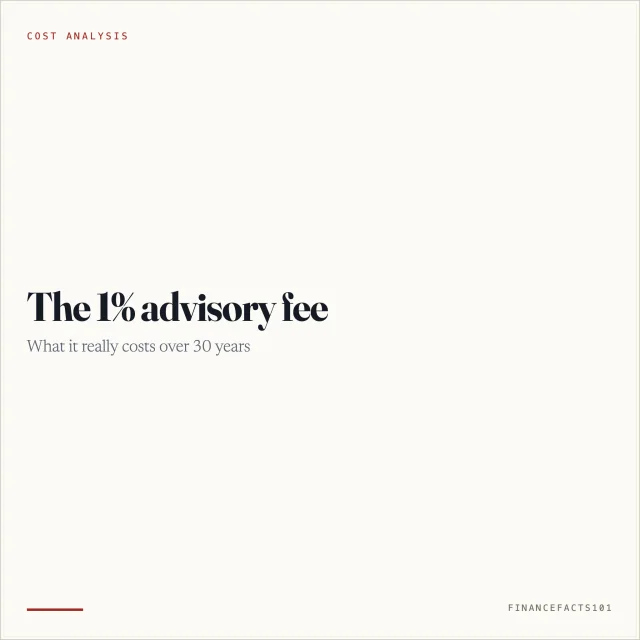What a 1% Advisory Fee Really Costs Over 30 Years