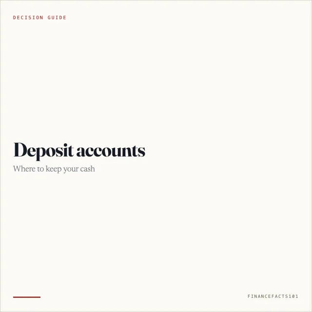 Deposit Accounts: Checking vs Savings vs Money Market vs CD