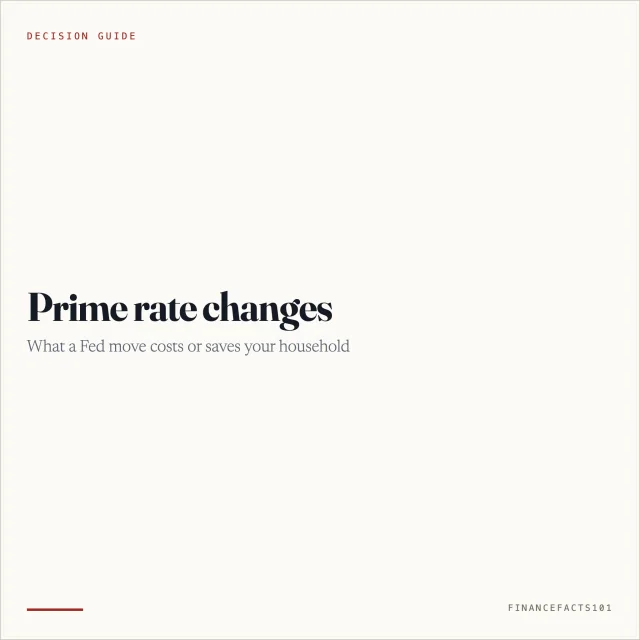 Prime Rate Changes: What a Fed Move Costs or Saves You