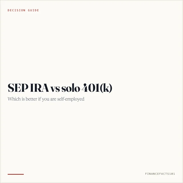 SEP IRA vs Solo 401(k): Which Is Better If You Are Self-Employed