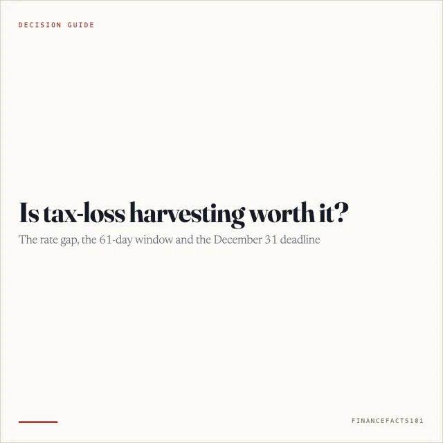 Is Tax-Loss Harvesting Worth It? The Math and the Wash-Sale Rule