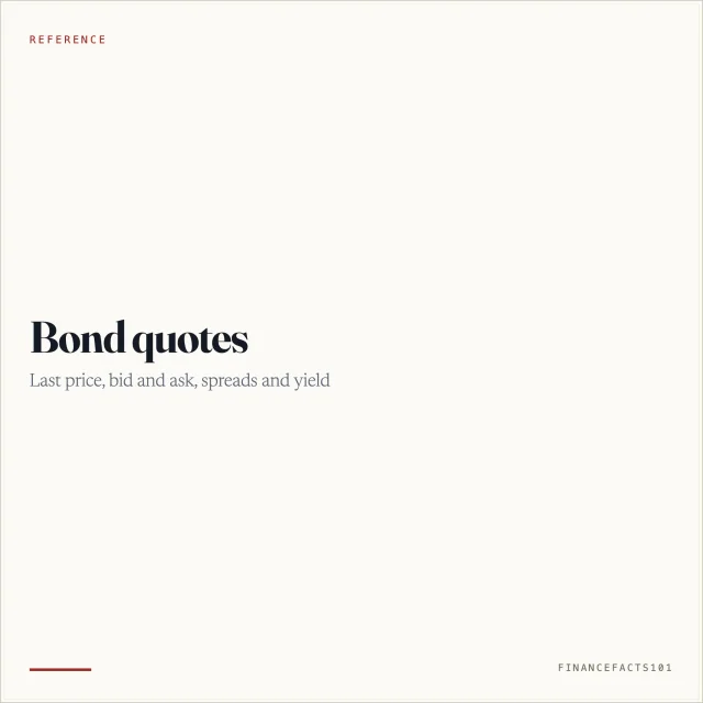 Bond Quotes: Last Prices, Bid and Ask, Spreads and Yield to Maturity