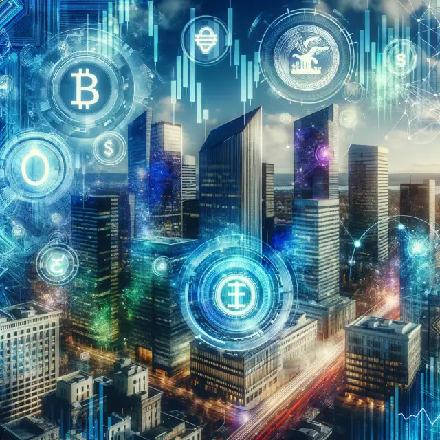 Dynamic image of a thriving cityscape symbolizing growth and stability in the U.S. financial system