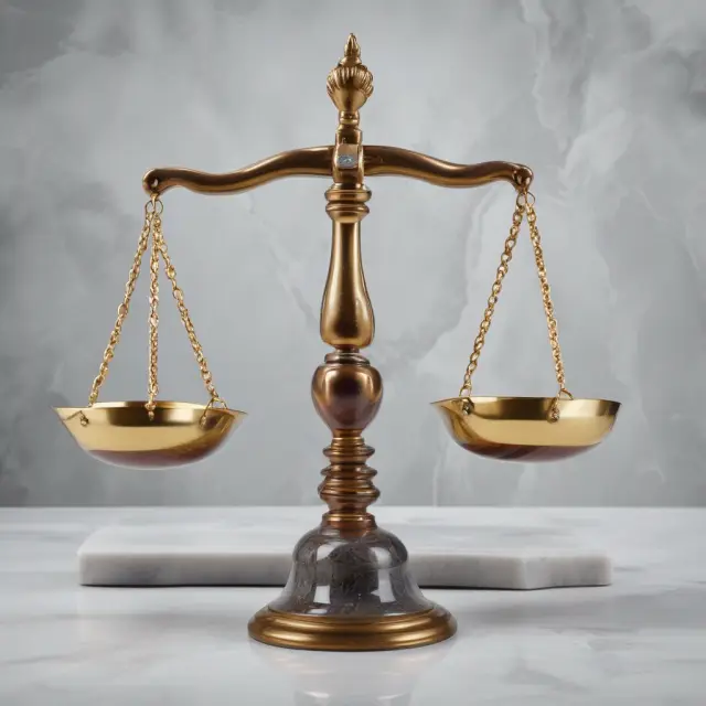Marble representing an A-B trust sits atop a scale, balanced against representations of a simple will, revocable trust, and life insurance trust
