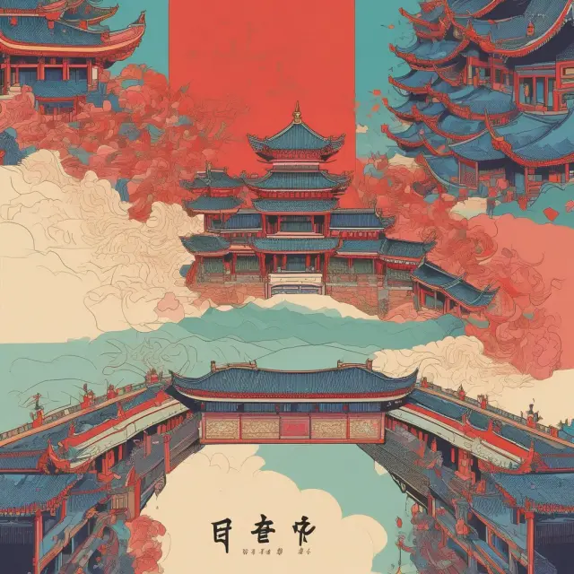 An intricate puzzle with Chinese and western elements, symbolizing the connection between China A-Shares and foreign investors