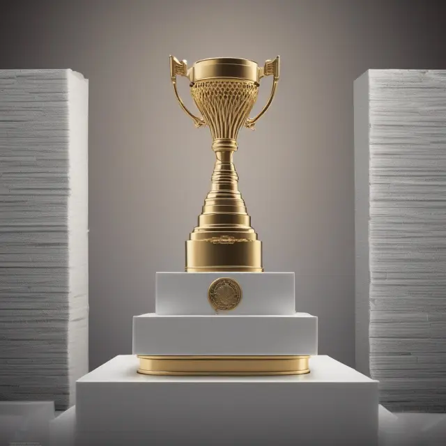A golden AAA trophy sitting on strong foundations. Represents the highest credit rating for exceptional bond issuers.
