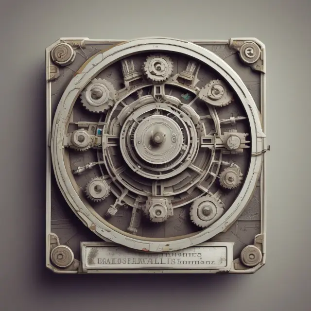 Artistic calculator calculating AAGR with spinning growth rate gears