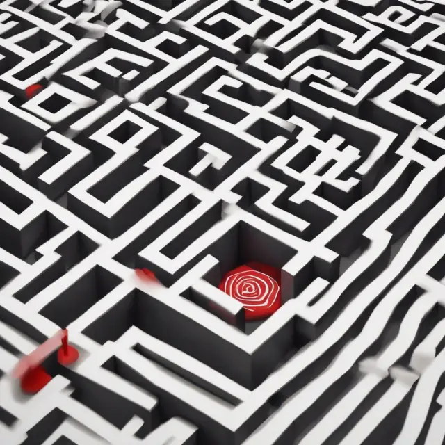 An intricate maze symbolizing AARP