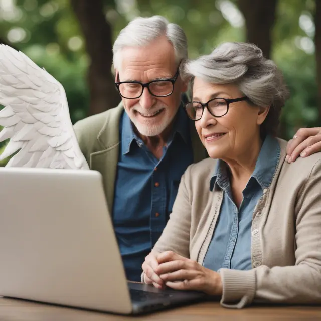 AARP logo with open wings, shielding older adults from financial risks and uncertainties