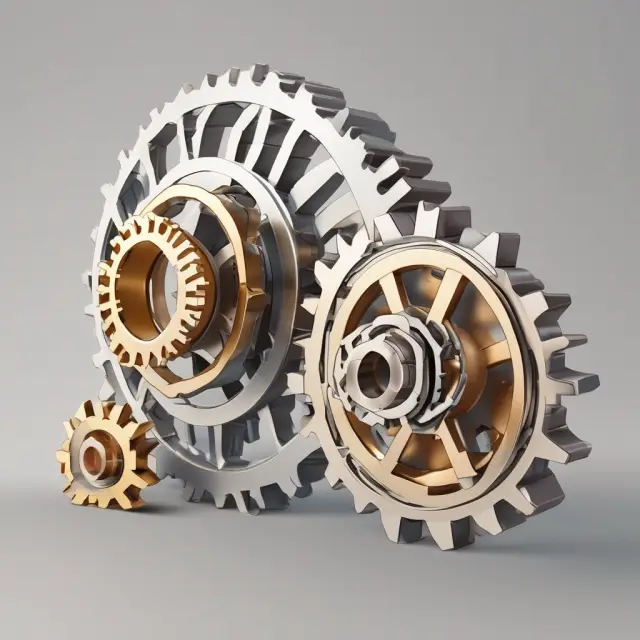 Two gears representing ABC and ABB working together to optimize organizational costs and budgets.
