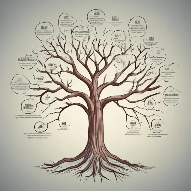 A tree illustrating ABM: Branches symbolize cost drivers, while roots represent improved profitability and overall business success