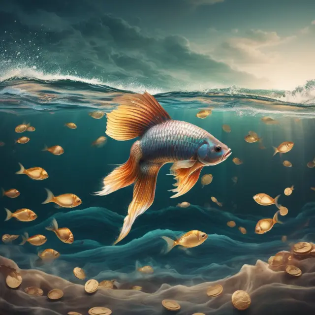 A beta fish navigates turbulent waters symbolizing CAPM