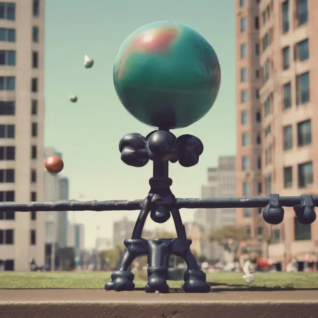 Seesaw illustrating dot-com bubble