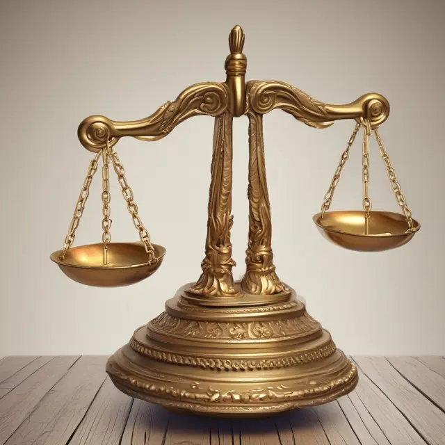 An intricately designed golden scale balances arbitrage opportunities and leverage risks in absolute return strategies