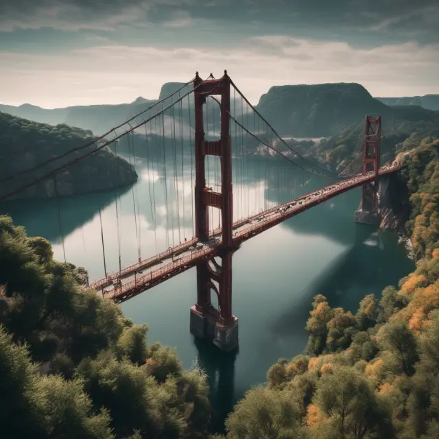 Two sides of a bridge, symbolizing traditional and absolute return strategies, with Bridgewater Pure Bond Fund and AQR Managed Futures Strategy Fund illustrating successful implementation.