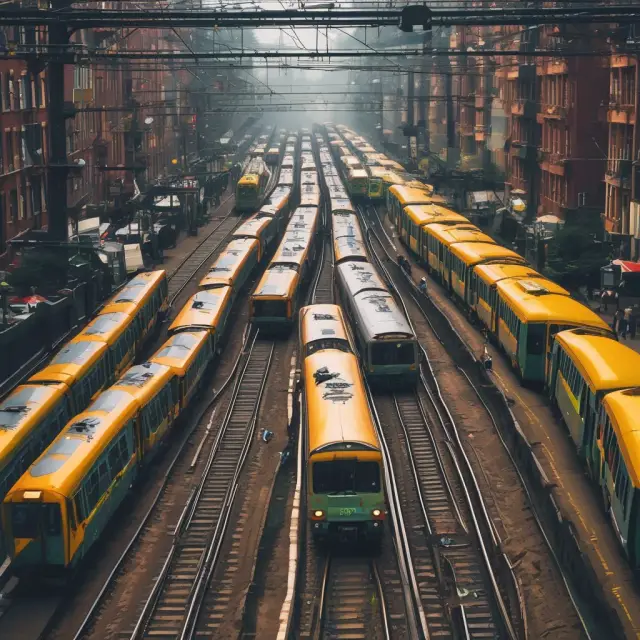 An image of an automated train transferring securities from one station to another, representing the ease and speed of ACATS