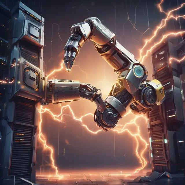 Robot arm moving investment assets between interconnected servers through the ACATS system