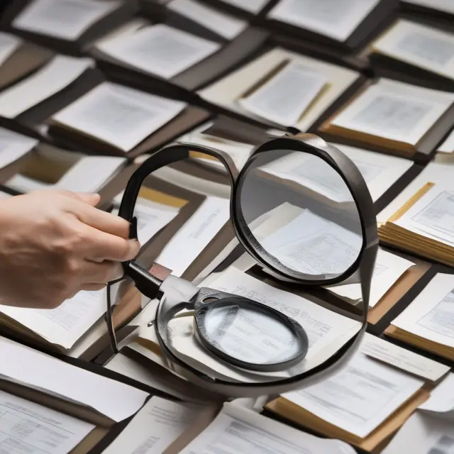 Buyer and seller examining an AQL table to determine acceptable defect levels in a production batch.