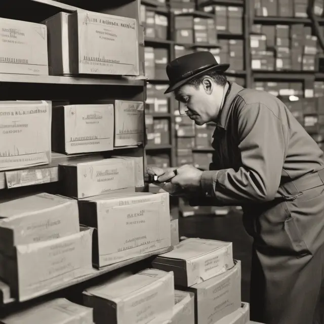 Inspector carefully checking product samples for defects according to the agreed Acceptable Quality Level (AQL) chart.