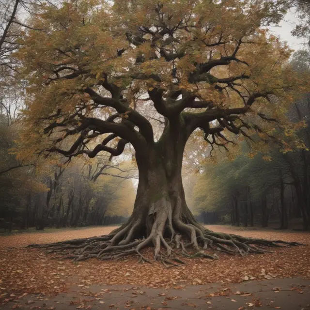 A tree sheds limb-shaped leaves, representing dismemberment coverage under Accidental Death & Dismemberment insurance.