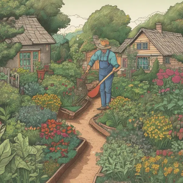 Trustee nurturing UGMA, POD, and escrow account seedlings in a vibrant garden
