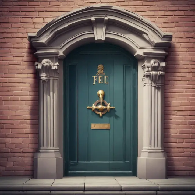 Two hands shaking over an open escrow account vault symbolizing collaboration between lender and borrower