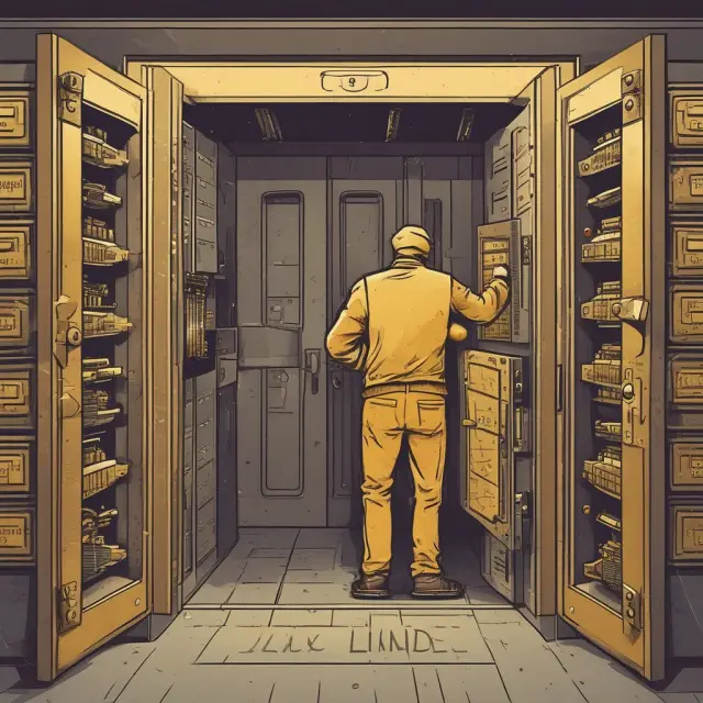 Person securing an account number inside a vault while defending against digital intruders