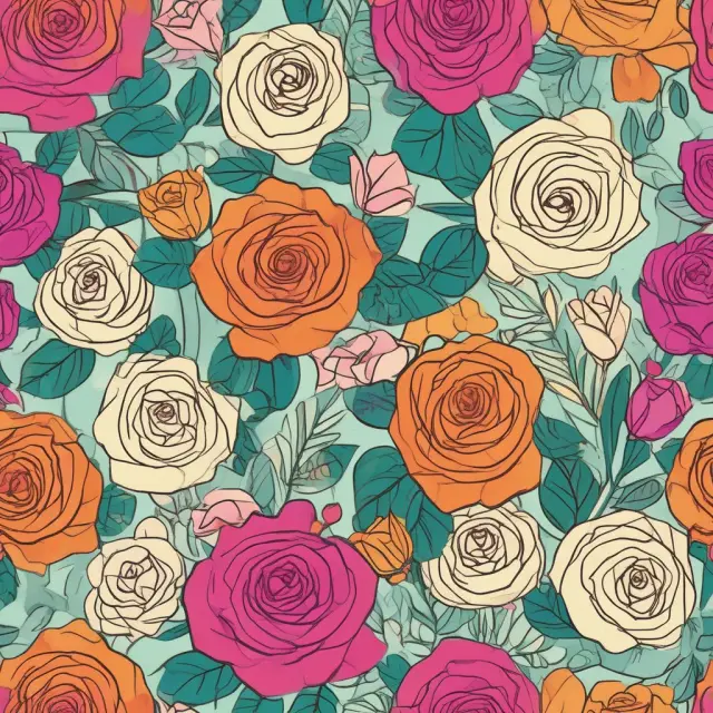 A large, blooming rose with various colored petals symbolizing checking, brokerage, credit card, loan, insurance, utility, and miscellaneous account statements
