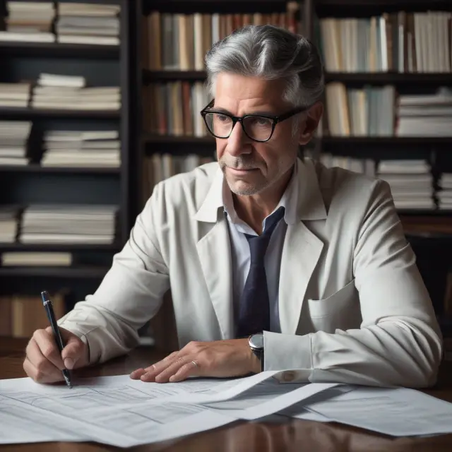 An institutional investor diligently examining account statements to gain insight into budgeting, forecasting cash flow, and managing expenses
