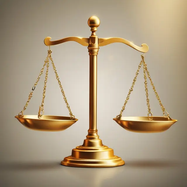 Golden scales tip towards operational excellence, financial performance, and a strong reputation, illustrating the benefits of accountability in business