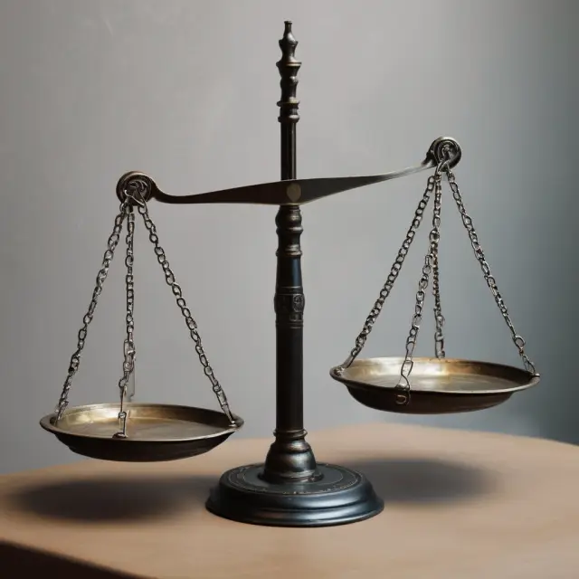 Balancing scales illustrating an accountant