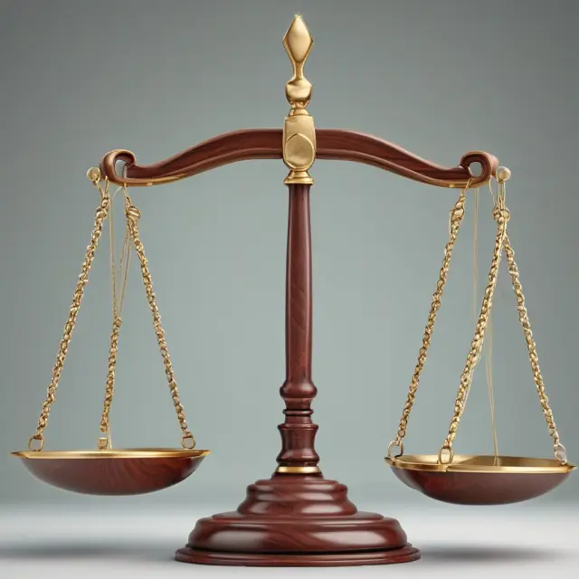 An accountant holding a set of scales, with one pan symbolizing responsibility and the other, fraud. The outcome depends on which side is weighted more heavily.