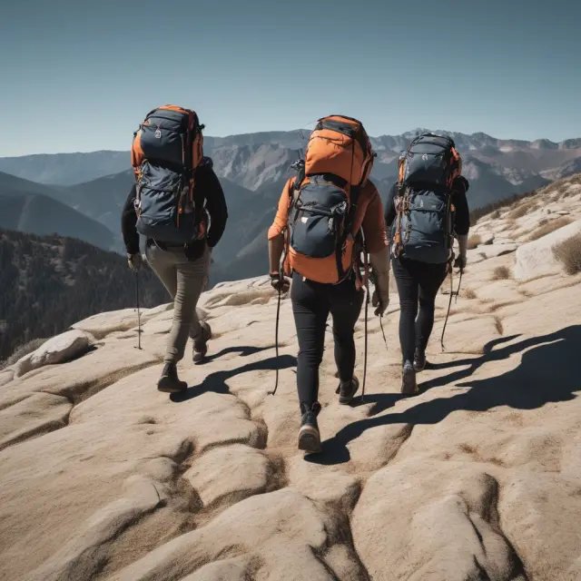 Professionals climbing 