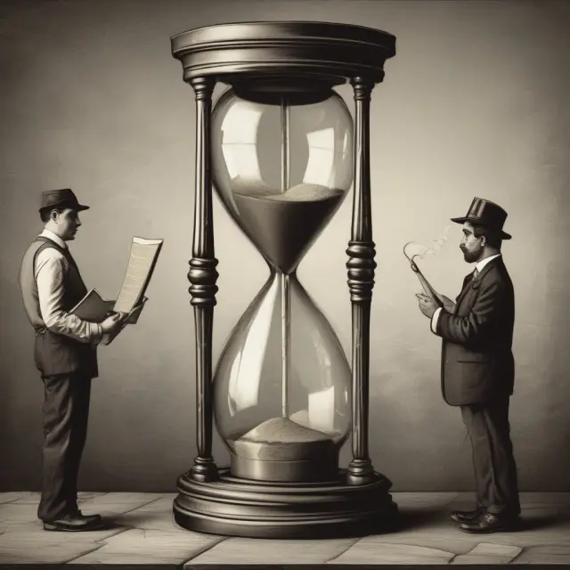 Hourglass symbolizing accounting