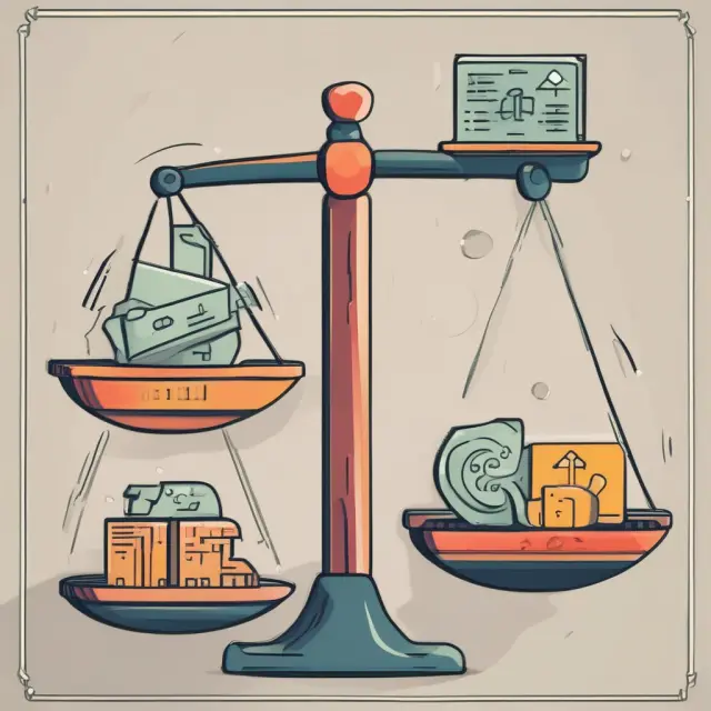 A golden scale balancing taxes (represented by coins) and various account types: cash, investment, retirement.