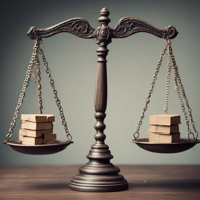 Scale with conservative (left) and aggressive (right) accounting methods balancing financial reporting