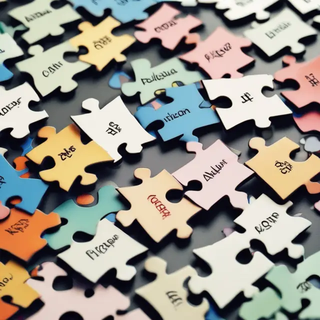 A jigsaw puzzle with pieces labeled Accrual, Consistency, Materiality, etc., symbolizing accounting principles that form accurate and reliable financial reports