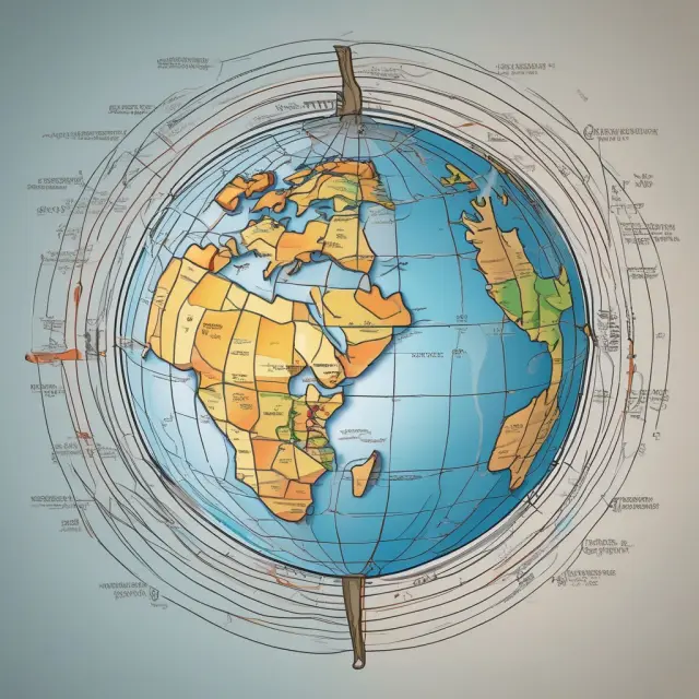 A globe with merging GAAP (US) and IFRS (International) streams, representing the convergence of global accounting principles