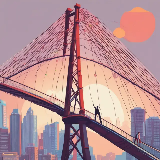 A bridge linking various financial reports, symbolizing accounting standards