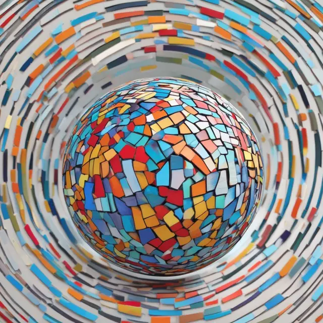 An intricate mosaic of the world representing IFRS, symbolizing consistent global accounting standards.
