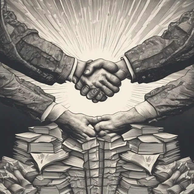 Two hands holding a globe, representing accounting standards (GAAP and IFRS), united over a sea of open books