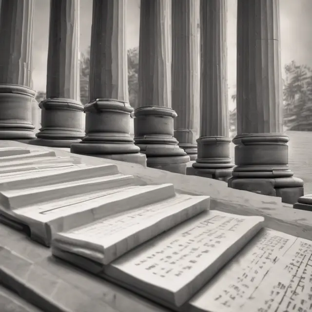 Five pillars symbolizing Accounting Theory