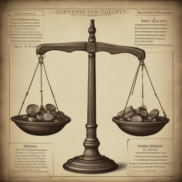 Old scale weighing Financial Statements using assumptions: Business Entity, Continuity, Monetary Unit, and Periodicity for balance and accuracy