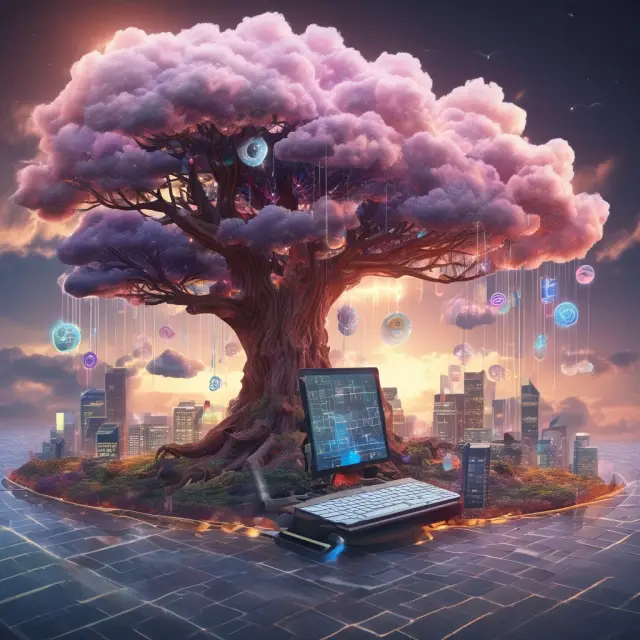 Image of accounting theory adapting to technological advancements: EDP systems, cloud computing, and blockchain