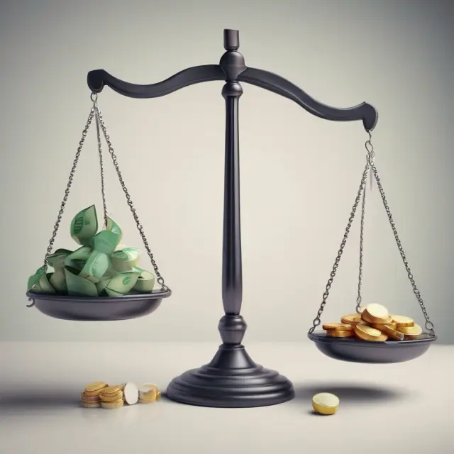 Visual comparison of Accounting Profit vs. Underlying Profit for a business: One scale shows total earnings (accounting profit) and another reveals core earnings capacity (underlying profit).