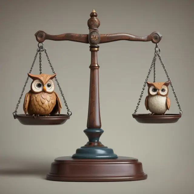 Wise owl evaluating financial health through the balance of accounts receivable aging.