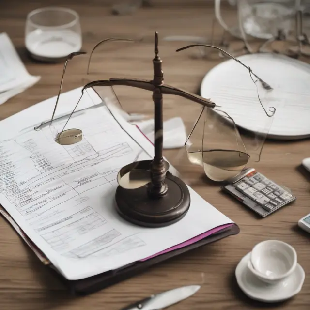 Scale illustrating Accounts Payable (AP), Income Statement, and Balance Sheet