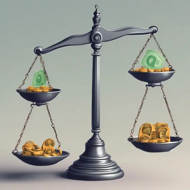A set of scales balanced by accounts payable (AP), accounts receivable (AR), and trade payables, signifying the importance of managing these financial components for a harmonious business.