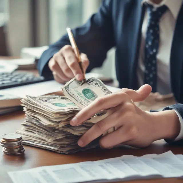 Businessman with safety net symbolizing accounts receivable financing loans