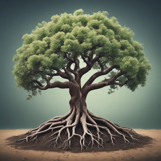 Tree blooming with AAMS certification, illustrating professional development and financial mastery